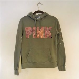 Vs pink olive green with rose gold bling
